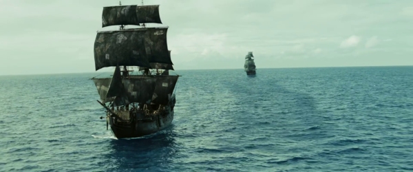 Погоня за «Жемчужиной» в фильме «Пираты Карибского моря: Сундук мертвеца»