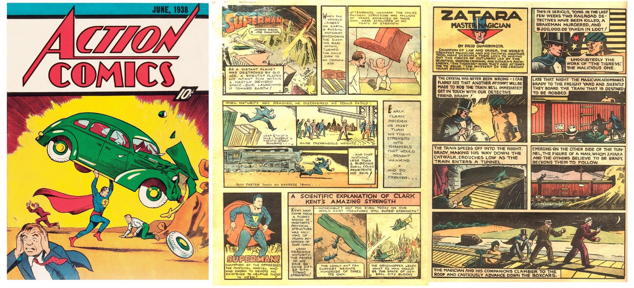 Иллюстрация | Jerry Siegel &amp; Joe Shuster | Superman | Action Comics №1, 1938 ©&nbsp;