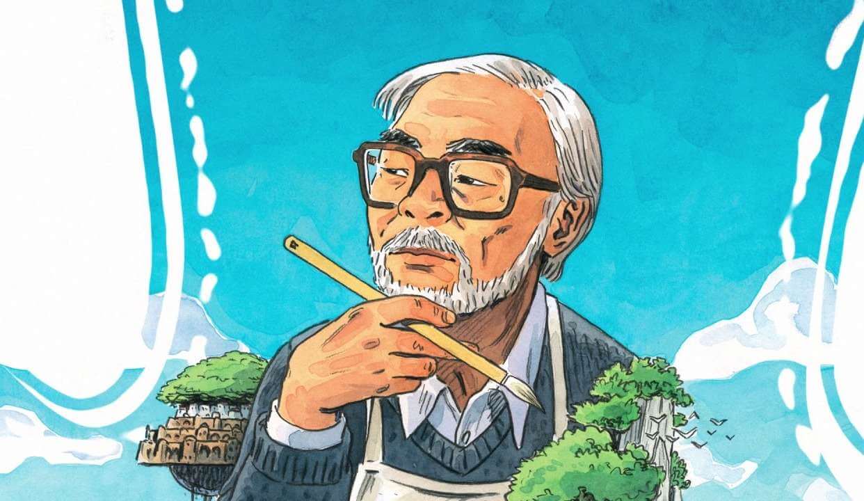 Изображение Хаяо Миядзаки из книги&nbsp;L'œuvre de Hayao Miyazaki