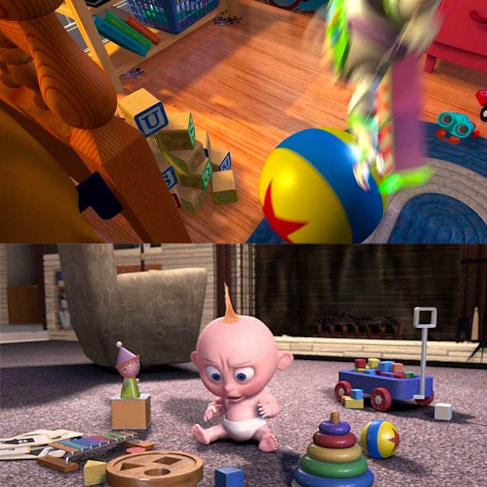 Кадр фильма «История игрушек» и «Суперсемейка» // Pixar